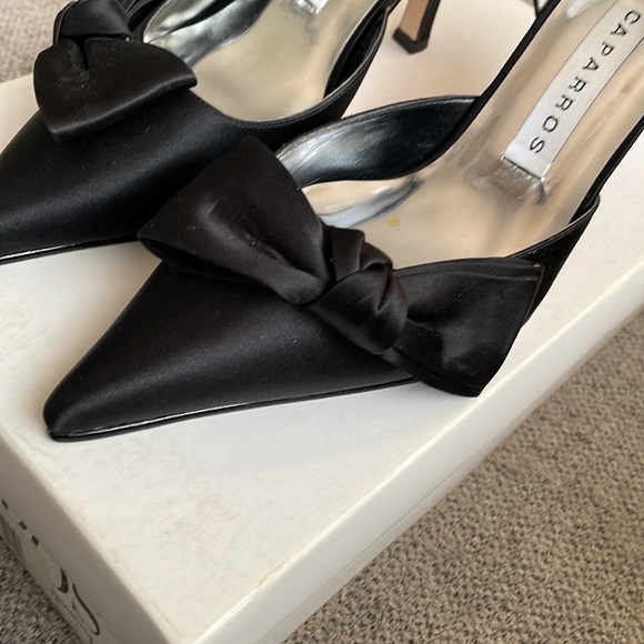 Caparros Black Satin High Heel Shoes - Picture 2 of 5